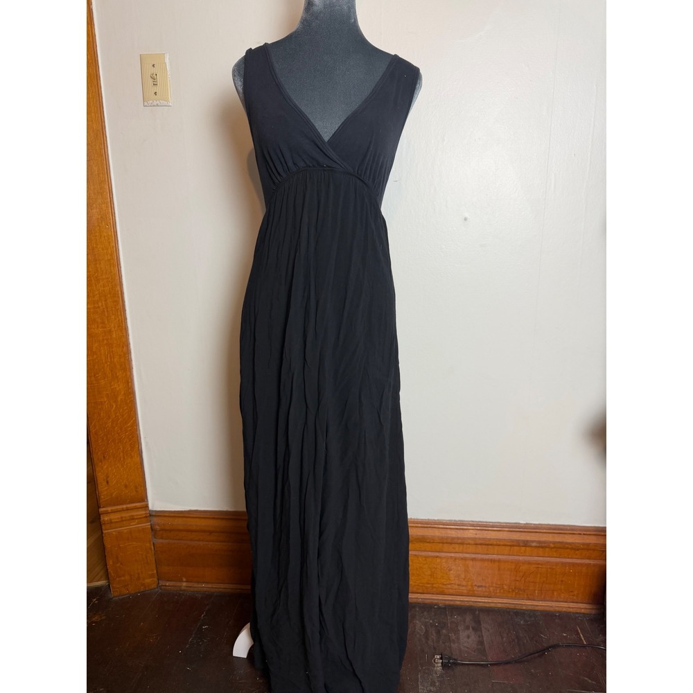Hard‎ Tail Forever Black Cotton Maxi Dress Twisted Racerback y2k long classic